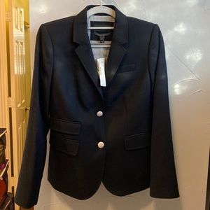 NWT J Crew Schoolboy Blazer Black and Gold